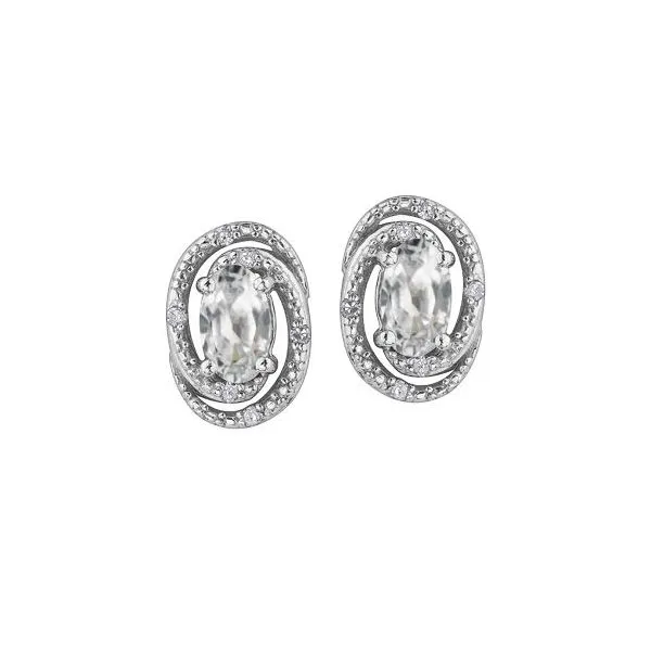 White Topaz & Diamond Earrings Victoria Jewellers REGINA, SK