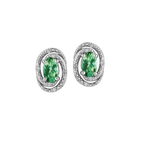 Emerald & Diamond Earrings Victoria Jewellers REGINA, SK