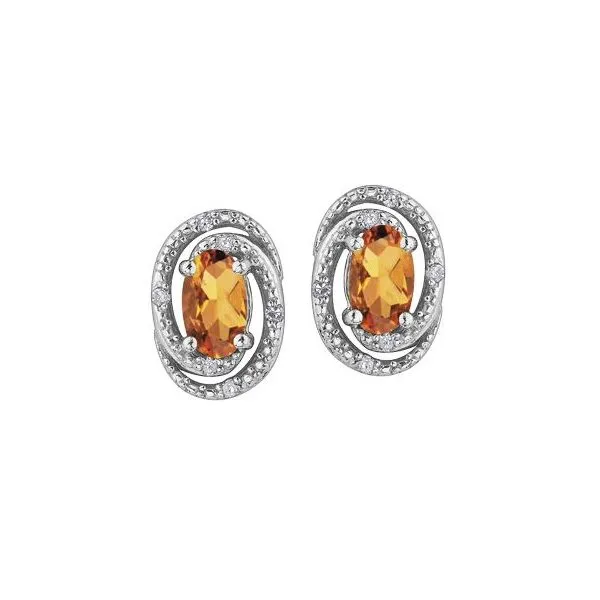 Citrine & Diamond Earrings Victoria Jewellers REGINA, SK