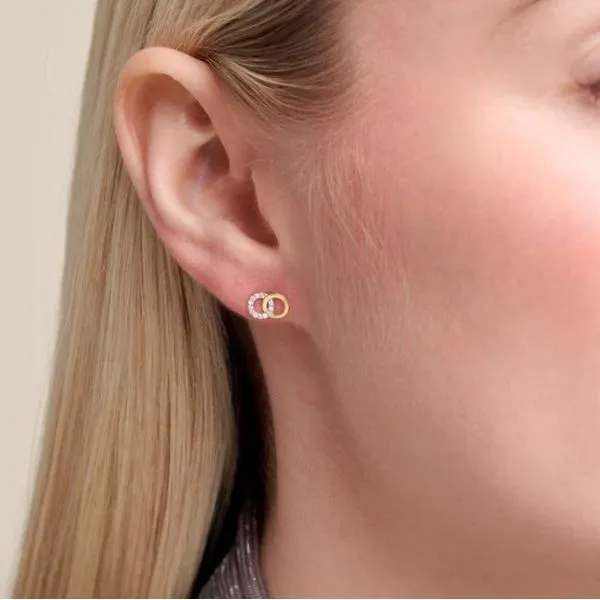 Gold Plated Sterling Silver Lab Grown Diamond Stud Victoria Jewellers REGINA, SK