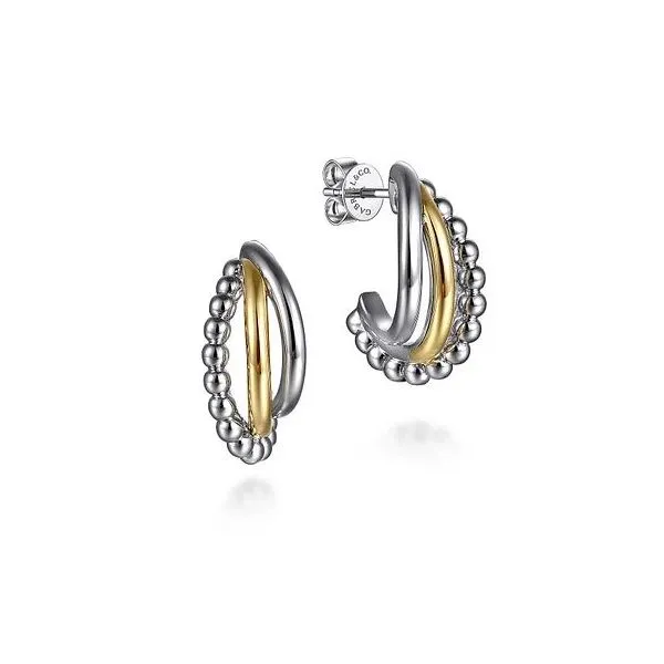 Gabriel & Co Sterling Silver and 14Kt Gold Earrings Victoria Jewellers REGINA, SK