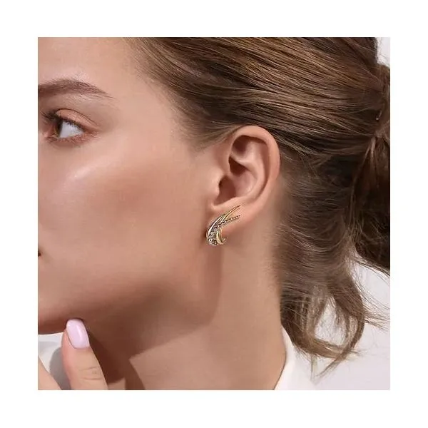 Gabriel & Co Sterling Silver and 14Kt Yellow Gold Earrings Image 2 Victoria Jewellers REGINA, SK