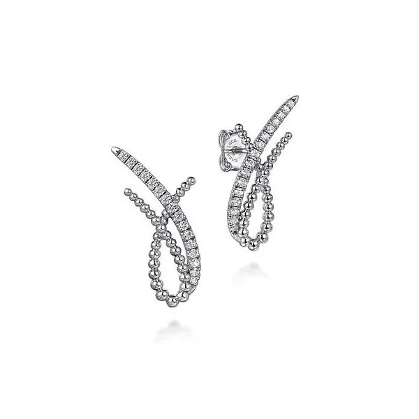 Gabriel & Co Sterling Silver and White Sapphire Earrings Victoria Jewellers REGINA, SK