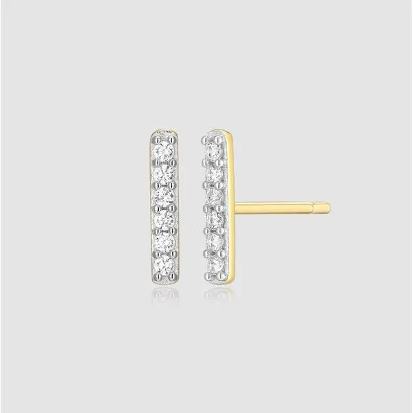 Gold Plated Sterling Silver Lab Grown Diamond Earrings Victoria Jewellers REGINA, SK