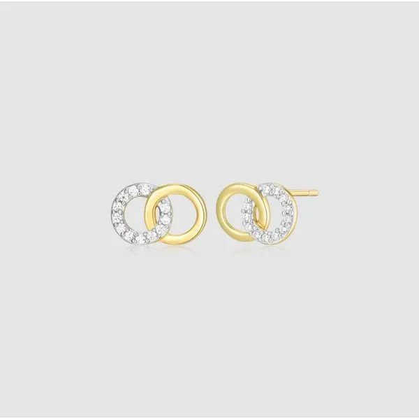Gold Plated Sterling Silver Lab Grown Diamond Stud Image 2 Victoria Jewellers REGINA, SK