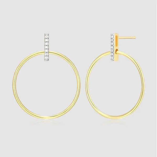 Gold Plated Sterling Silver Lab Grown Diamond Earrings Victoria Jewellers REGINA, SK