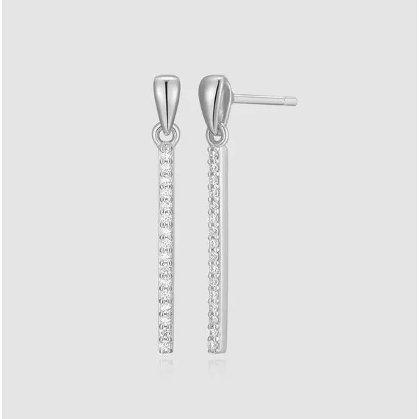Sterling Silver Drop Lab Grown Diamond Earrings Victoria Jewellers REGINA, SK