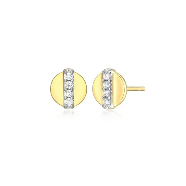Gold Plated Silver Earrings set with Lab Grown Diamonds Victoria Jewellers REGINA, SK