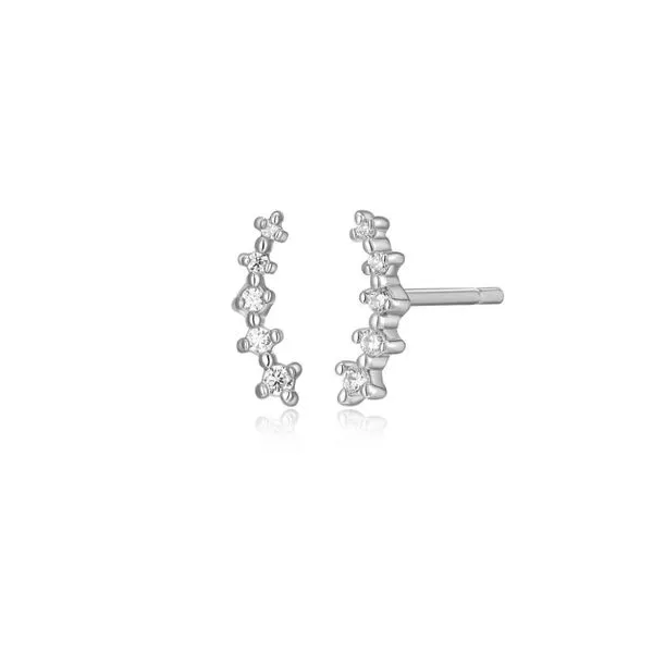Silver Crawler Earrings set with Lab Grown Diamonds Victoria Jewellers REGINA, SK