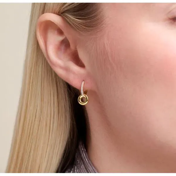 Gold Plated Sterling Silver Lab Grown Diamond Earrings Image 2 Victoria Jewellers REGINA, SK