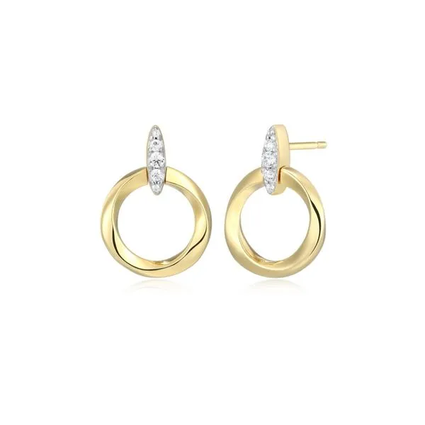 Gold Plated Lab Grown Diamond Earrings Victoria Jewellers REGINA, SK