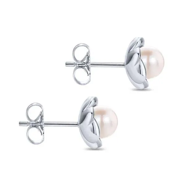 Silver Pearl Stud Earring Image 2 Victoria Jewellers REGINA, SK