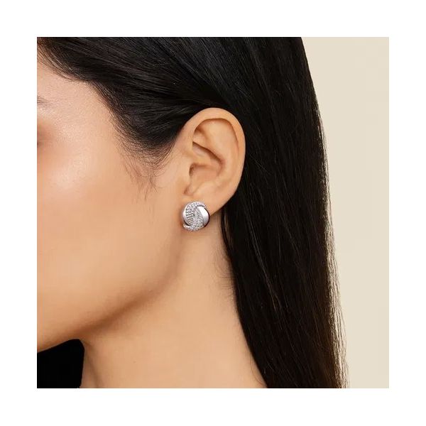 Gabriel & Co White Sapphire Silver Earrings Image 3 Victoria Jewellers REGINA, SK