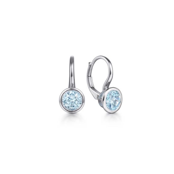 Gabriel & Co. Aquamarine Drop Earrings Victoria Jewellers REGINA, SK