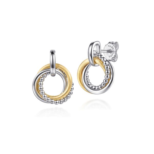 14Kt Yellow Gold and Silver Earrings Victoria Jewellers REGINA, SK
