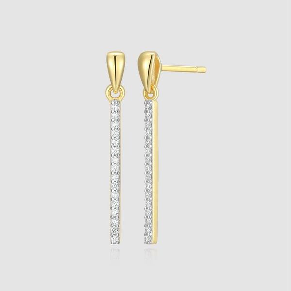 Gold Plated Sterling Silver Lab Grown Diamond Earrings Victoria Jewellers REGINA, SK