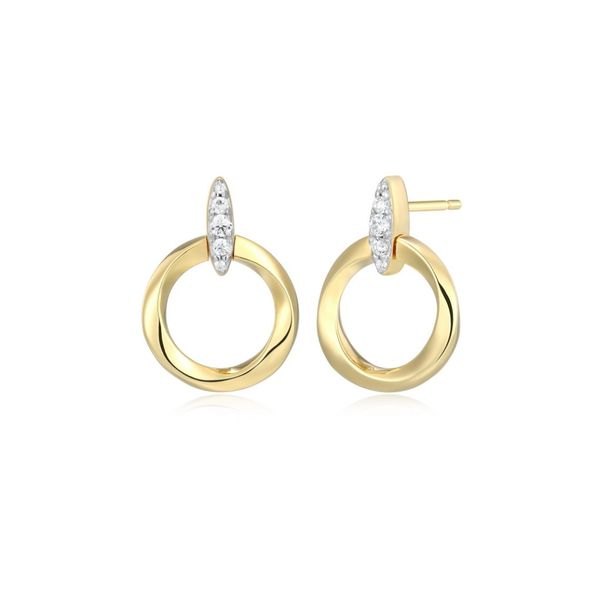 Gold Plated Lab Grown Diamond Earrings Victoria Jewellers REGINA, SK