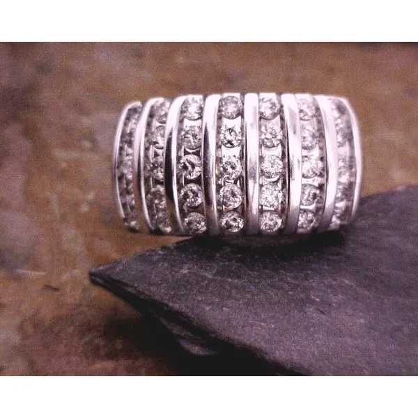 14kt Wide Base Chanel Set CZ Band Vulcan's Forge LLC KANSAS CITY, MO
