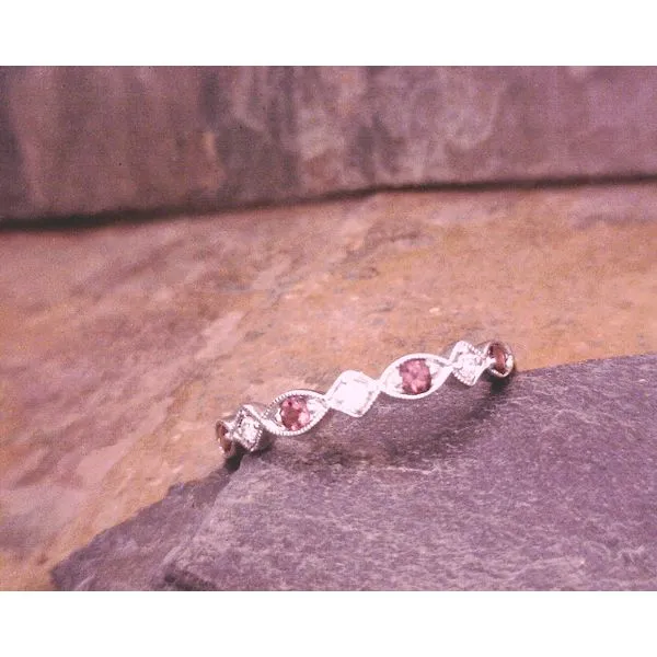Contemporary Pink Tourmaline Birthstone Band Vulcan's Forge LLC KANSAS CITY, MO