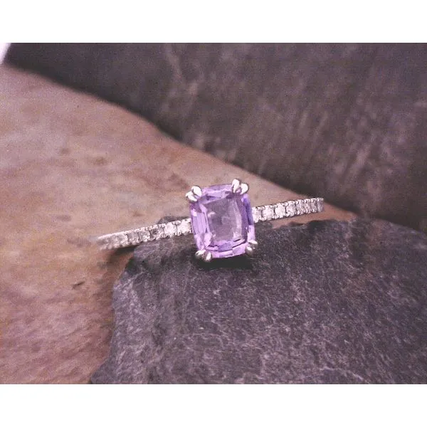 White Gold Amethyst and Diamond Ring Vulcan's Forge LLC KANSAS CITY, MO