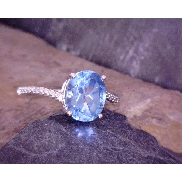Sky Blue Topaz and Diamond Ring Vulcan's Forge LLC KANSAS CITY, MO