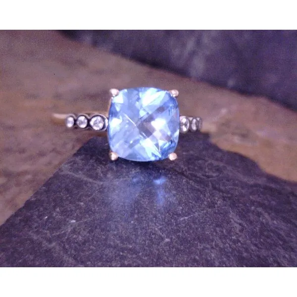 Sky Blue Topaz and Diamond Ring Vulcan's Forge LLC KANSAS CITY, MO