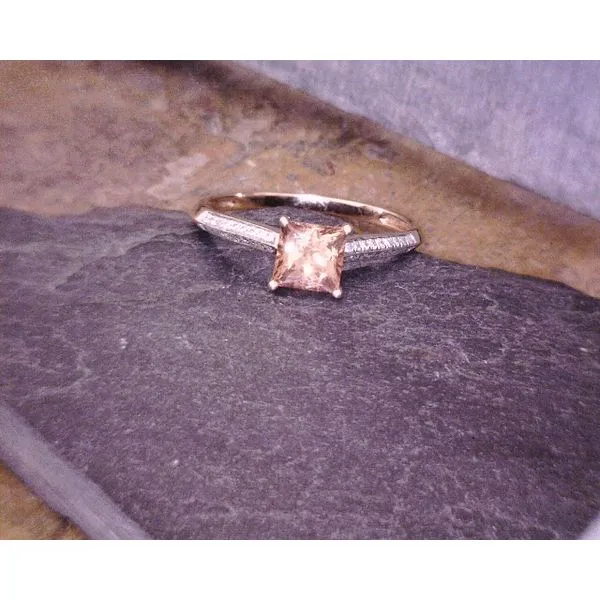 14kt Rose Gold Princess Cut Peach Sapphire Vulcan's Forge LLC KANSAS CITY, MO