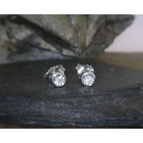 Sterling 0.06ctw Diamond Earrings Vulcan's Forge LLC Kansas City, MO