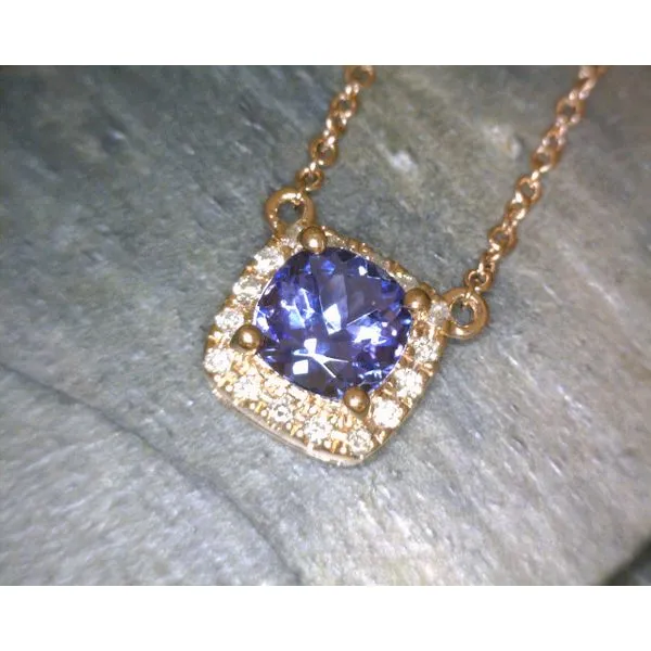 14KRG Faceted Tanzanite With Diamond Accent .08CTW Vulcan's Forge LLC KANSAS CITY, MO