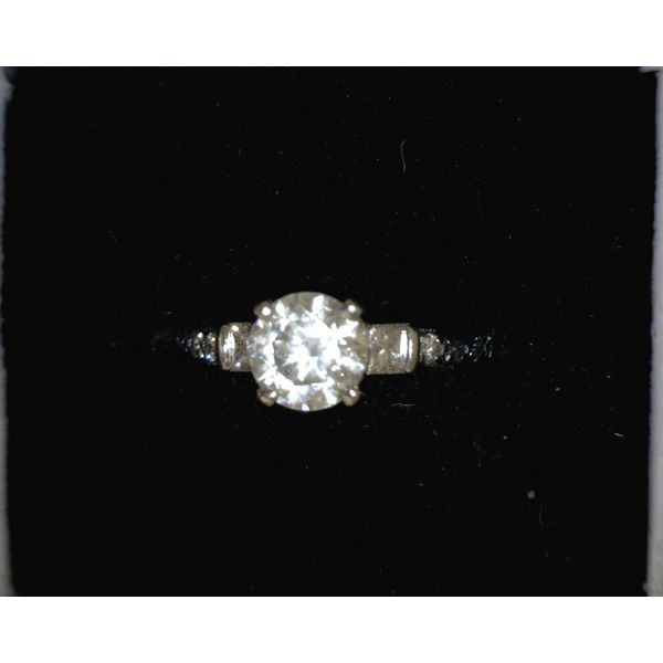 White Platinum Diamond Cut Wedding Engagement Ring Image 4 Vulcan's Forge LLC KANSAS CITY, MO