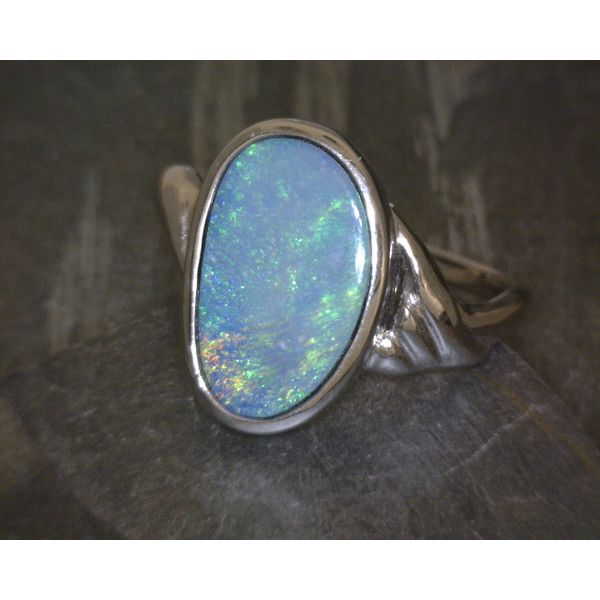 14KWG Cabochon Opal Doublet Vulcan's Forge LLC KANSAS CITY, MO