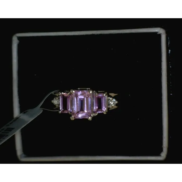 Pink Topaz Trio with Diamond Accents Vulcan's Forge LLC Kansas City, MO