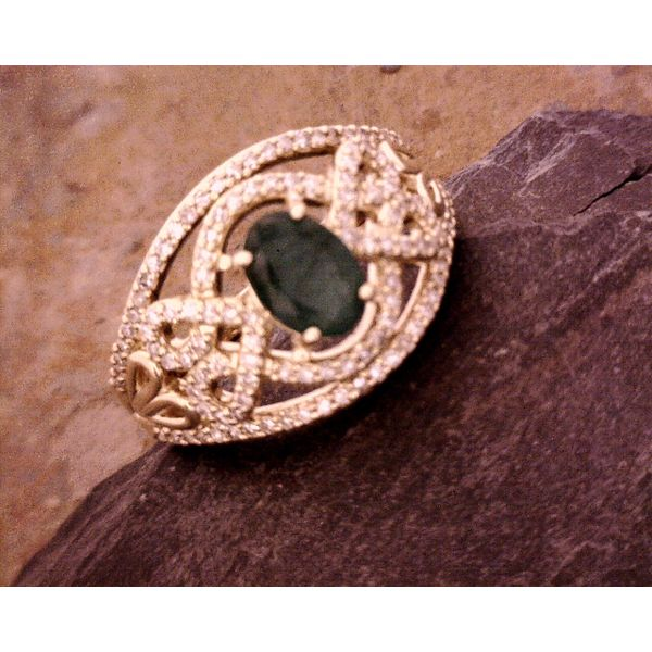 Emerald and Diamond Ring Vulcan's Forge LLC Kansas City, MO