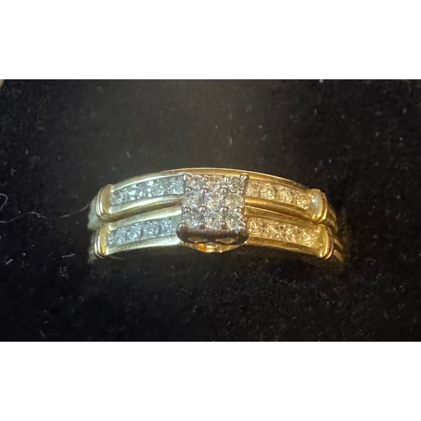 Diamond engagement and wedding ring set