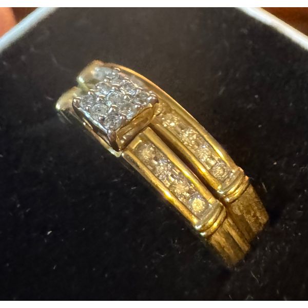 Diamond engagement and wedding ring set