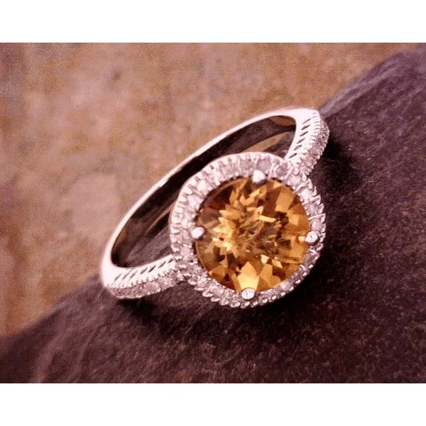 Citrine and Diamond Ring Vulcan's Forge LLC KANSAS CITY, MO