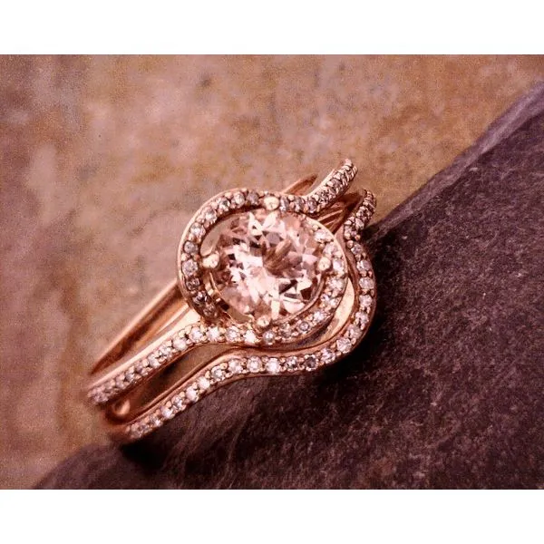 Morganite and Diamonds Set Ring Vulcan's Forge LLC KANSAS CITY, MO