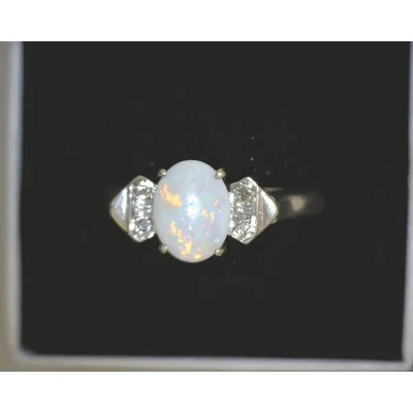White Opal with Diamonds Vulcan's Forge LLC KANSAS CITY, MO