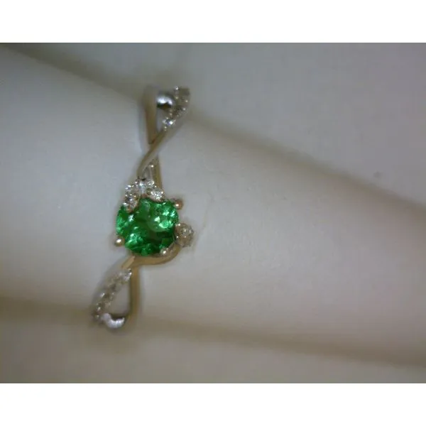 Tsavorite with Diamond Leaves Vulcan's Forge LLC KANSAS CITY, MO