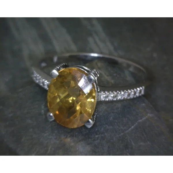 10KWG 1.75Ct Citrine W .03Ct Diamond Accent Vulcan's Forge LLC KANSAS CITY, MO