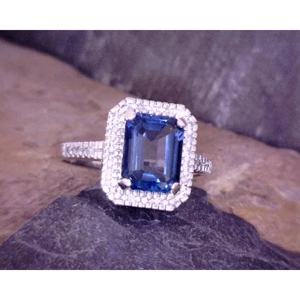 London Blue Topaz and Diamond Ring Vulcan's Forge LLC KANSAS CITY, MO