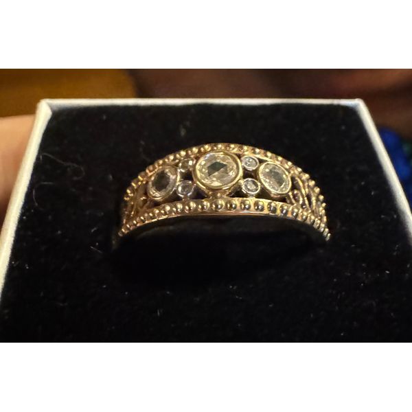 Yellow Gold and Diamond Open Filagree Ring Image 2 Vulcan's Forge LLC KANSAS CITY, MO