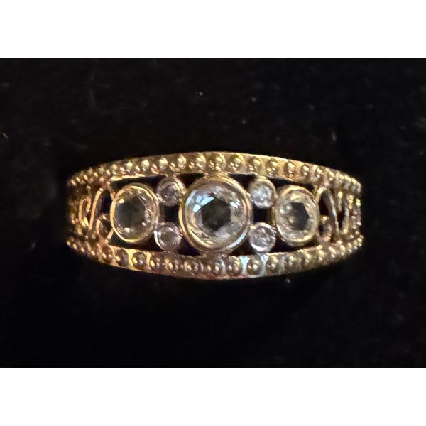 Yellow Gold and Diamond Open Filagree Ring Image 4 Vulcan's Forge LLC KANSAS CITY, MO