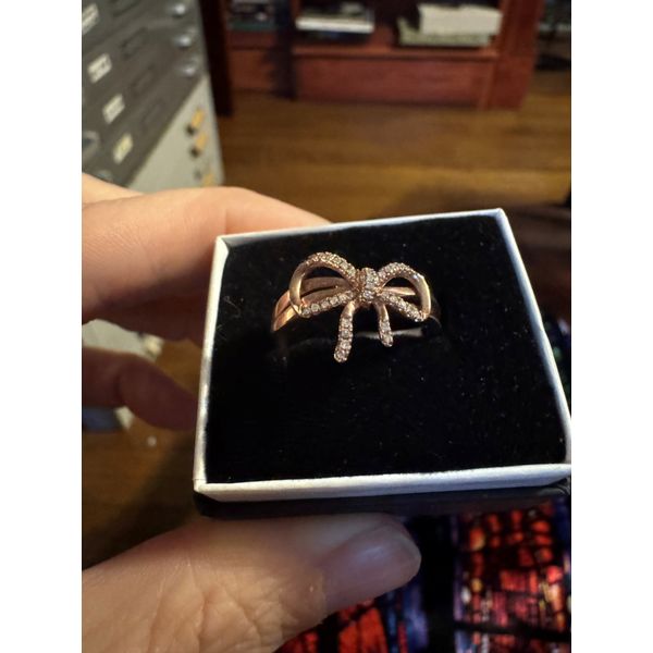 10kt Rose Gold Diamond Bow Ring Image 2 Vulcan's Forge LLC KANSAS CITY, MO