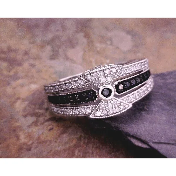 14kt Black & White Diamond Band Vulcan's Forge LLC KANSAS CITY, MO