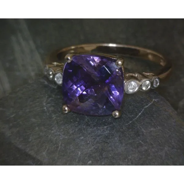 10KRG Checker Ct Amethyst W .07Ct Diamonds Accent Vulcan's Forge LLC KANSAS CITY, MO