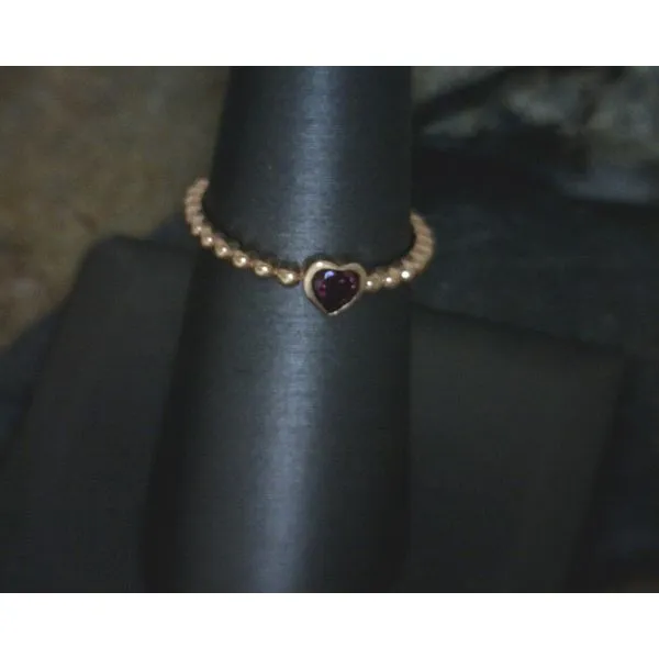 10ktrg Rhodolite Garnet Heart Ring Size 6.5 Vulcan's Forge LLC Kansas City, MO