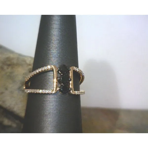 10ktrg 1/2ct Diamond 1/3ct Black Diamond Ring Size 6.5 Vulcan's Forge LLC Kansas City, MO