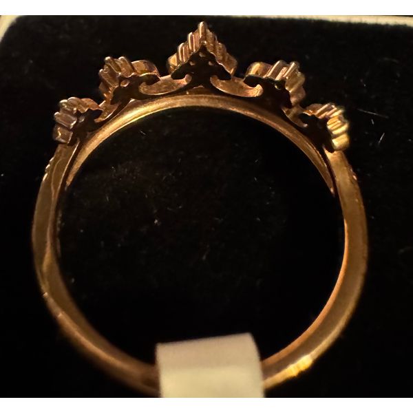 Rose Gold Princess Crown Ring with Diamonds Image 4 Vulcan's Forge LLC KANSAS CITY, MO