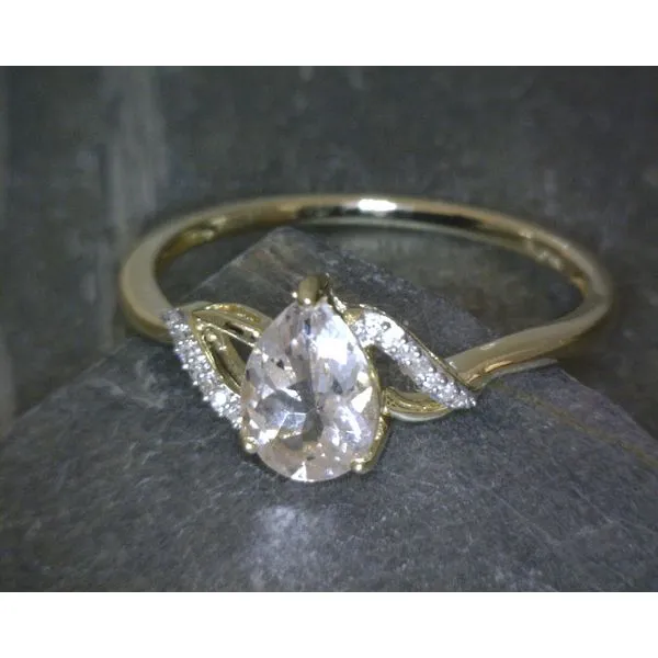 10KYG Pear Morganite & Diamond Accents Vulcan's Forge LLC KANSAS CITY, MO